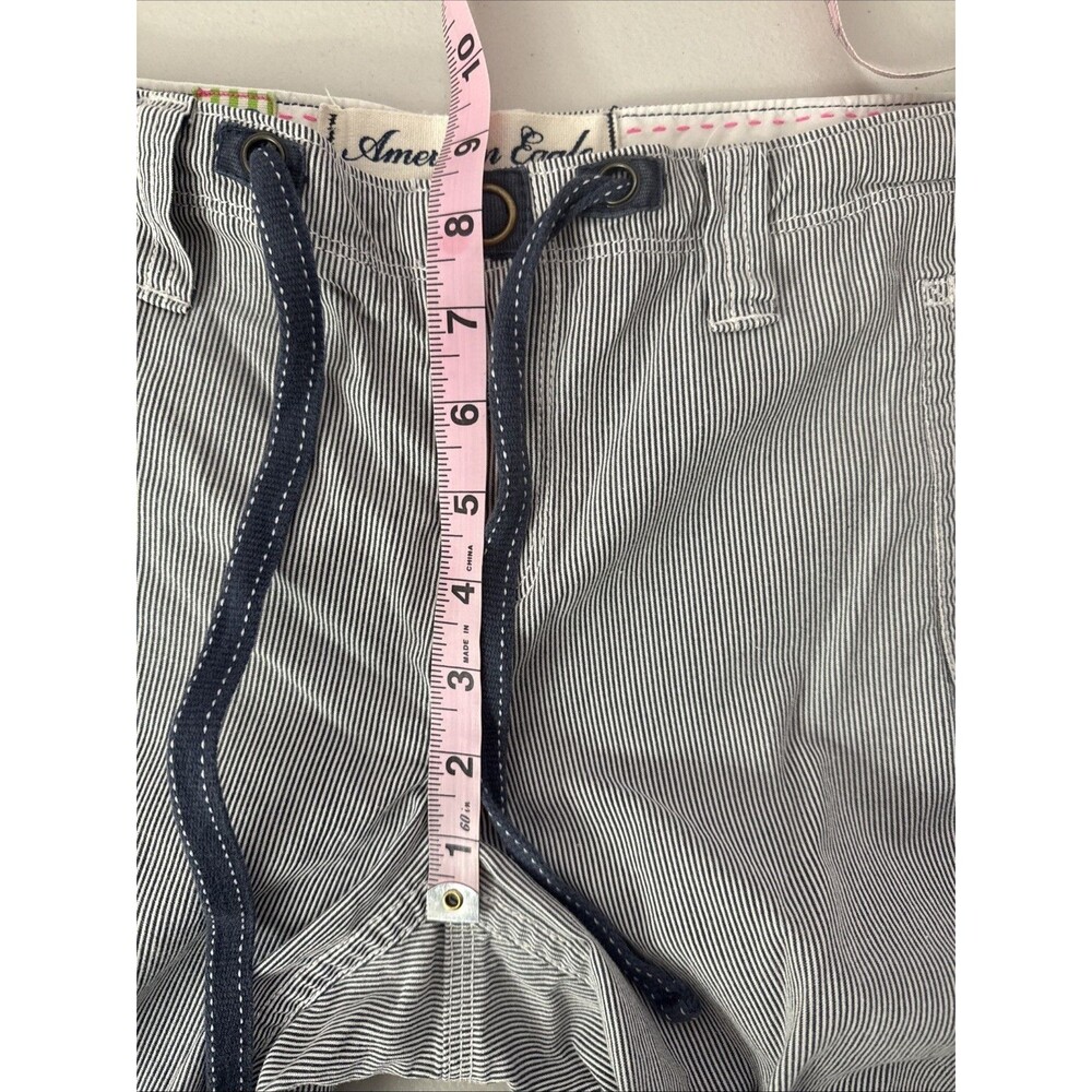 American Eagle Blue White Striped Pants Women’s Size 10 Vintage? - Picture 10 of 16